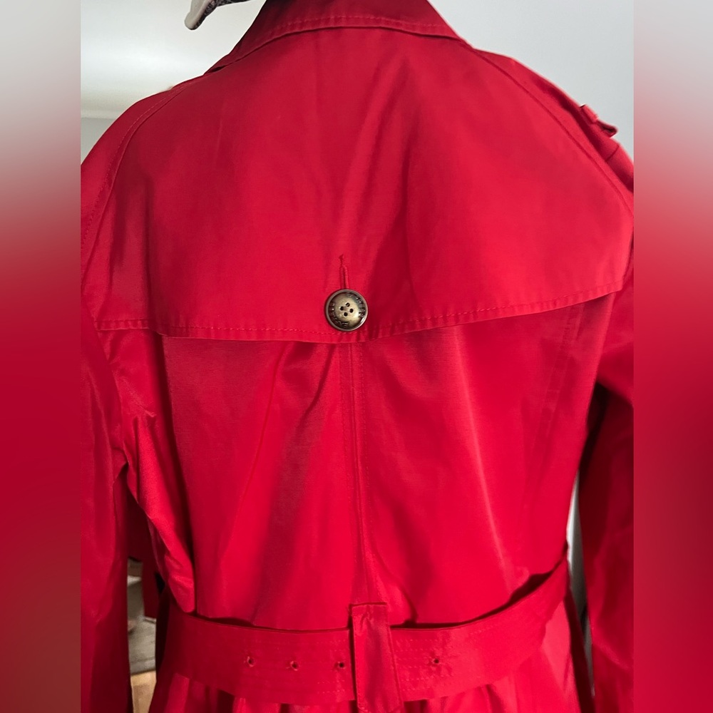Express Red Trench Coat Size Medium - Picture 5 of 10